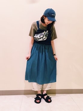 「CUBE SUGAR（キューブシュガー）のアイテム」を使った、ｶﾝﾅさん（レディース・167cm）の夏コーディネート