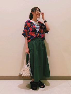「CUBE SUGAR（キューブシュガー）のアイテム」を使った、ｶﾝﾅさん（レディース・167cm）の夏コーディネート