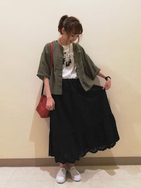 「CUBE SUGAR（キューブシュガー）のアイテム」を使った、ｶﾝﾅさん（レディース・167cm）の夏コーディネート