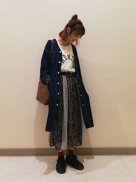 「CUBE SUGAR（キューブシュガー）のアイテム（シャツワンピース）」を使った、ｶﾝﾅさん（レディース・167cm）の夏コーディネート