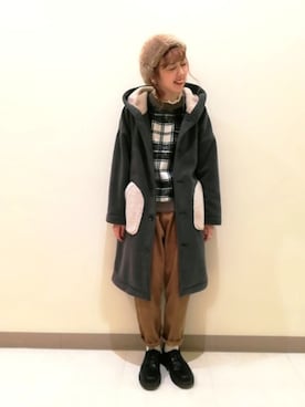「CUBE SUGAR（キューブシュガー）のアイテム（その他アウター）」を使った、ｶﾝﾅさん（レディース・167cm）の冬コーディネート