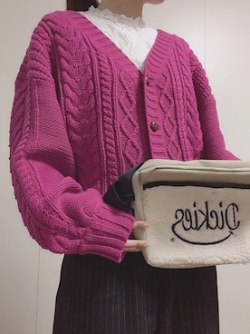 カーディガン ボレロを使った ベリーピンク の人気ファッションコーディネート Wear