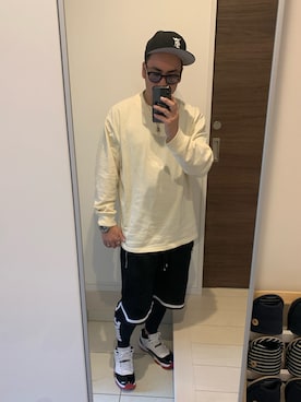 「FOG ESSENTIALS（エフオージーエッセンシャルズ）のアイテム（キャップ）」を使った、marumaru736さん（メンズ・174cm）の秋コーディネート