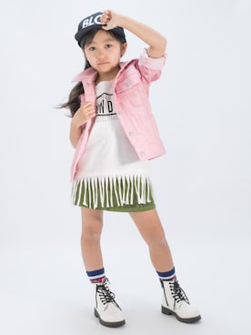 「BLOC（ブロック）のアイテム（ブーツ）」を使った、Yunaさん（キッズ・120cm）の春コーディネート