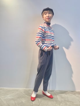 「マリン」｜「アイテム（キャスケット）」を使った、chisatoさん（レディース・161cm）の春コーディネート