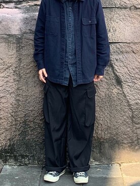 「NEXHYPE（ネックスハイプ）のアイテム」を使った、lyuuuuuさん（メンズ・161cm）の春コーディネート