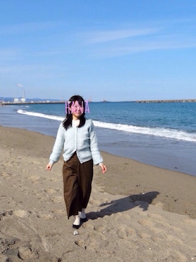 「ループ編み」｜yurimu＊さん（レディース・163cm）の春コーディネート