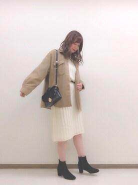 「ORiental TRaffic(ORiental TRaffic)」｜「アイテム（その他アウター）」を使った、うぃんさん（レディース・166cm）の秋コーディネート