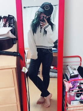 「Rady（レディー）のアイテム（キャップ）」を使った、さーさんさん（レディース・156cm）の秋コーディネート