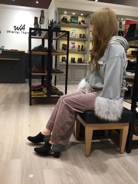 「オリエンタルトラフィック」｜「アイテム（ブーティ）」を使った、WAららぽーとエキスポシティ店さん（レディース・160cm）の冬コーディネート