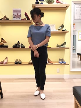 「ブルートップス」｜WAららぽーとエキスポシティ店さん（レディース・160cm）の夏コーディネート