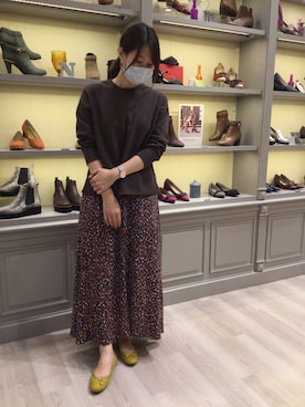 「ロンクスカート」｜「アイテム（パンプス）」を使った、WAららぽーとエキスポシティ店さん（レディース・160cm）の秋コーディネート