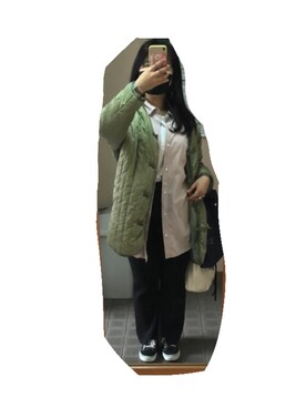 「DISCOAT（ディスコート）のアイテム（ノーカラージャケット）」を使った、まなさん（レディース・152cm）の春コーディネート
