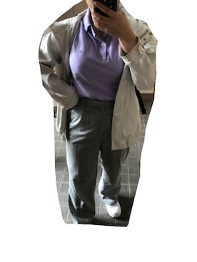 「アイテム（ポロシャツ）」を使った、まなさん（レディース・152cm）の春コーディネート