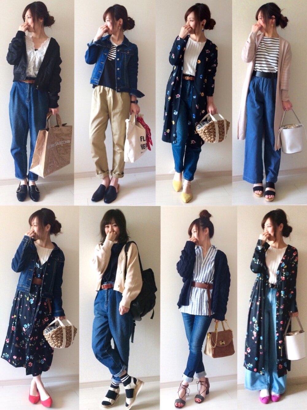 「大人カジュアル、春コーデ、ドレスシューズ、バブーシュ、バレエシューズ、サンダル、バケツバッグ、パンプス、セパレートパンプス、ORiental TRaffic(ORiental TRaffic)」｜「ORiental TRafficの春夏新作★バックルシューズ★7119（パンプス、ブラック系）」を使った、chakoさん（レディース・155cm）の春コーディネートの1枚目の写真