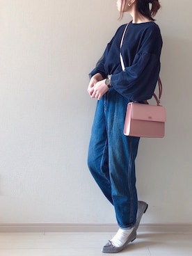 「チュールスリーブ」｜chakoさん（レディース・155cm）の冬コーディネート