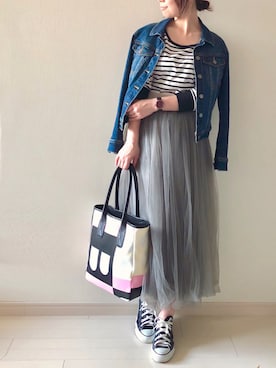 「thevirgnia」｜「アイテム（ジャケット/アウター）」を使った、chakoさん（レディース・155cm）の春コーディネート