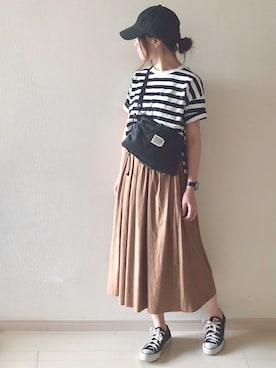 「Rougevif」｜「アイテム（その他）」を使った、chakoさん（レディース・155cm）の夏コーディネート