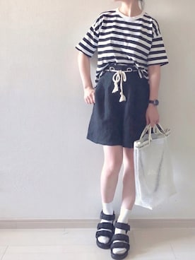 「アイテム（腕時計）」を使った、chakoさん（レディース・155cm）の夏コーディネート