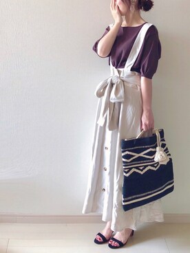 「Rougevif」｜「アイテム（その他）」を使った、chakoさん（レディース・155cm）の夏コーディネート