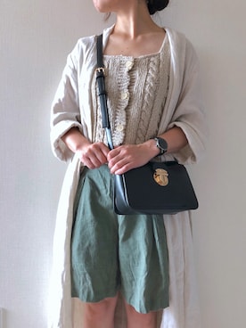 「サマーニット」｜「アイテム（その他アウター）」を使った、chakoさん（レディース・155cm）の夏コーディネート