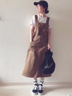 「notch.（ノッチ）のアイテム（帽子）」を使った、chakoさん（レディース・155cm）の秋コーディネート