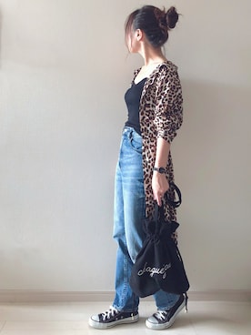 「リップスター」｜「アイテム（シャツワンピース）」を使った、chakoさん（レディース・155cm）の秋コーディネート