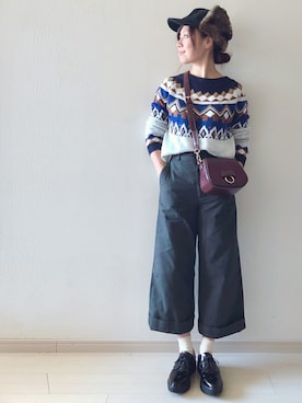 「リップスター」｜「アイテム（その他シューズ）」を使った、chakoさん（レディース・155cm）の秋コーディネート