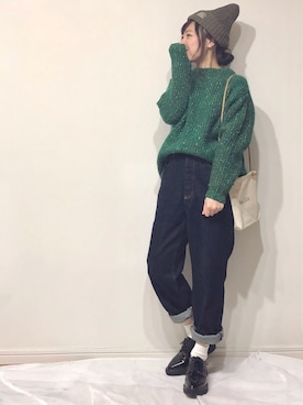 「リップスター」｜「アイテム（その他シューズ）」を使った、chakoさん（レディース・155cm）の秋コーディネート