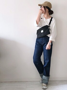 「701（ナナマルイチ）のアイテム」を使った、chakoさん（レディース・155cm）の春コーディネート