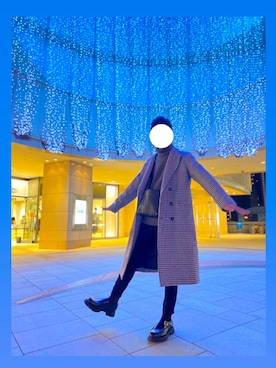 「PUBLIC TOKYO（パブリックトウキョウ）のアイテム（チェスターコート）」を使った、youさん（メンズ・177cm）の冬コーディネート