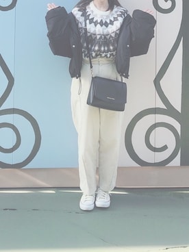 「101匹わんちゃん」｜「アイテム（パンツ）」を使った、a i r iさん（レディース・155cm）の冬コーディネート