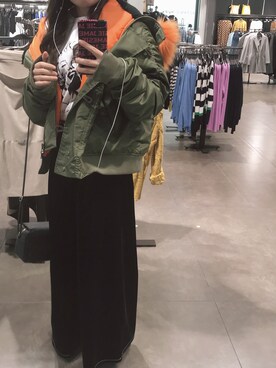 「N2B」｜「アイテム（ブルゾン）」を使った、yukiさん（レディース・157cm）の冬コーディネート