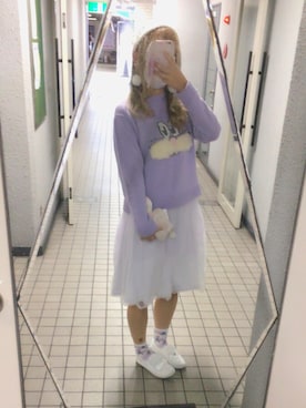 「ラベンダー」｜「アイテム（スリッポン）」を使った、sykさん（レディース・162cm）の秋コーディネート