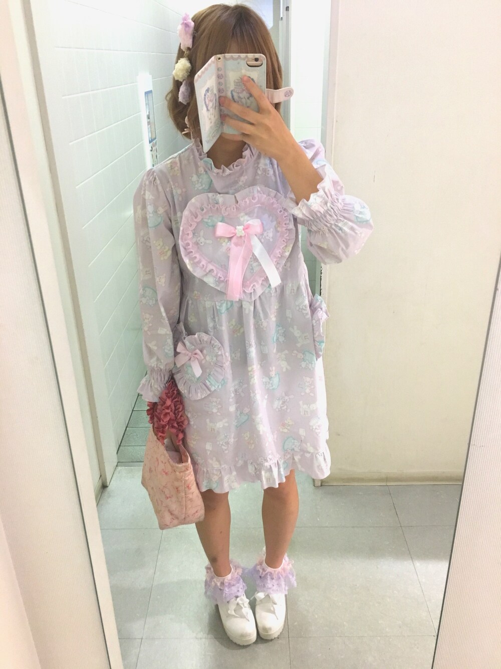 ナイルパーチ　サテン　ワンピース　天使　エンジェル ナイルパーチ サテンワンピース