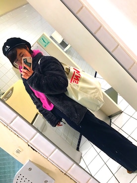 「STUSSY（ステューシー）のアイテム（その他アウター）」を使った、すんさん（レディース・154cm）の秋コーディネート