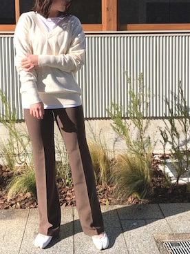 「スタッフセンバツ」｜「アイテム（バレエシューズ）」を使った、kopaさん（レディース・152cm）の冬コーディネート