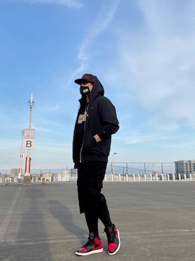 「AVIREX（アヴィレックス）の【直営店限定】エアフォース ベースキャップ/AIR FORCE BACES CAP（キャップ）」を使った、ざきさん（メンズ・171cm）の春コーディネート