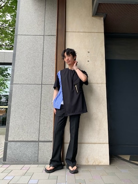 「THEE（シー）のアイテム」を使った、TAKUさん（メンズ・166cm）の春コーディネート
