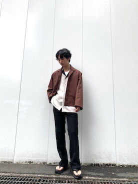 「THEE（シー）のアイテム」を使った、TAKUさん（メンズ・166cm）の春コーディネート