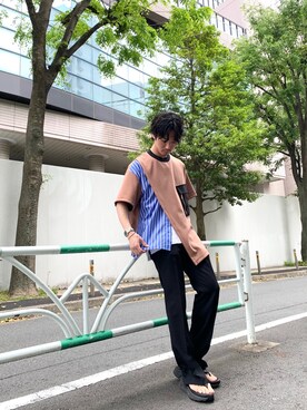 「THEE（シー）のアイテム」を使った、TAKUさん（メンズ・166cm）の春コーディネート