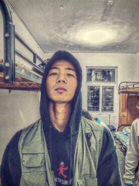「I.D.E.A international（イデアインターナショナル）のアイテム」を使った、任性的tklさん（メンズ・185cm）の冬コーディネート