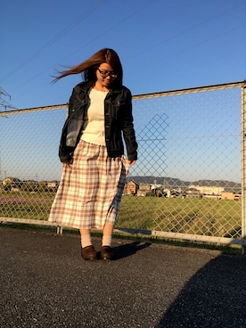 「厚底」｜小林サンさん（レディース・153cm）の春コーディネート