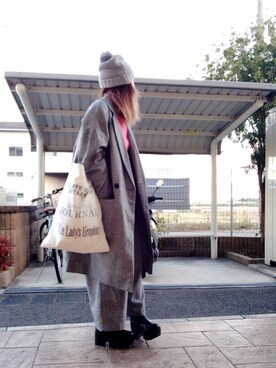 「FIG&VIPER（フィグアンドバイパー）のアイテム（ブーツ）」を使った、いく☆さん（レディース・153cm）の冬コーディネート