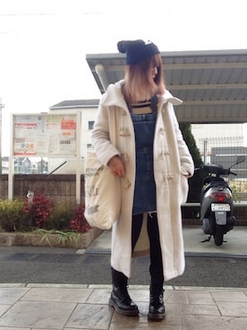 「WC（ダブル シー）のアイテム（レッグウェア）」を使った、いく☆さん（レディース・153cm）の冬コーディネート