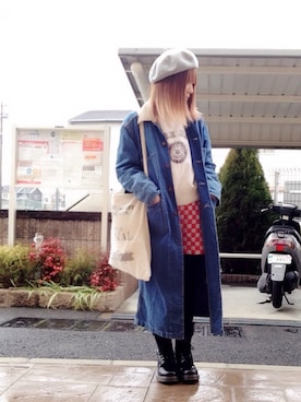 「WC（ダブル シー）のアイテム（レッグウェア）」を使った、いく☆さん（レディース・153cm）の春コーディネート