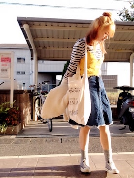 「FIG&VIPER（フィグアンドバイパー）のアイテム（アクセサリー）」を使った、いく☆さん（レディース・153cm）の春コーディネート