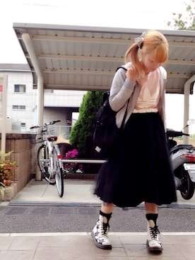 「WC（ダブル シー）のアイテム（レッグウェア）」を使った、いく☆さん（レディース・153cm）の春コーディネート