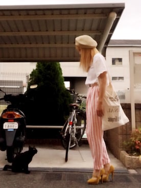 「TODAYFUL（トゥデイフル）のVintageトートバッグ（トートバッグ）」を使った、いく☆さん（レディース・153cm）の秋コーディネート