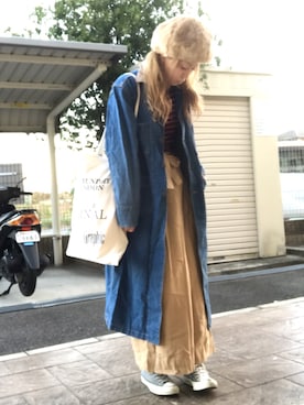 「TODAYFUL（トゥデイフル）のVintageトートバッグ（トートバッグ）」を使った、いく☆さん（レディース・153cm）の冬コーディネート